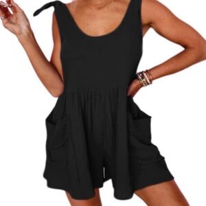 Black Sleeveless Jumpsuit